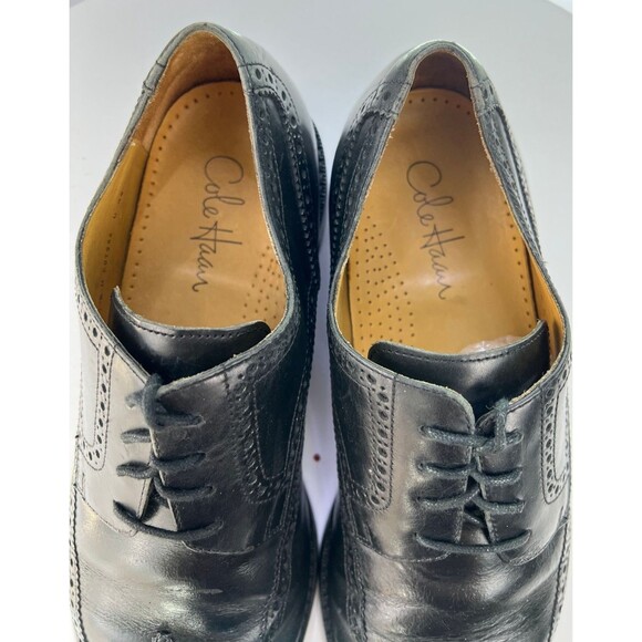 Cole Haan Men\'s Wingtip Brogue Dress Shoes Size 11.5 M Leather Black C07964